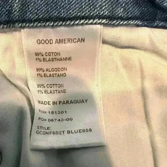 GOOD American Good Curve Straight Blue 858 Size 00/24 - Picture 8 of 8